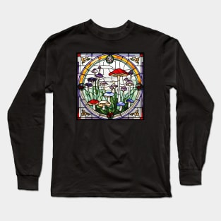 Colorful Caps Stained Glass Long Sleeve T-Shirt